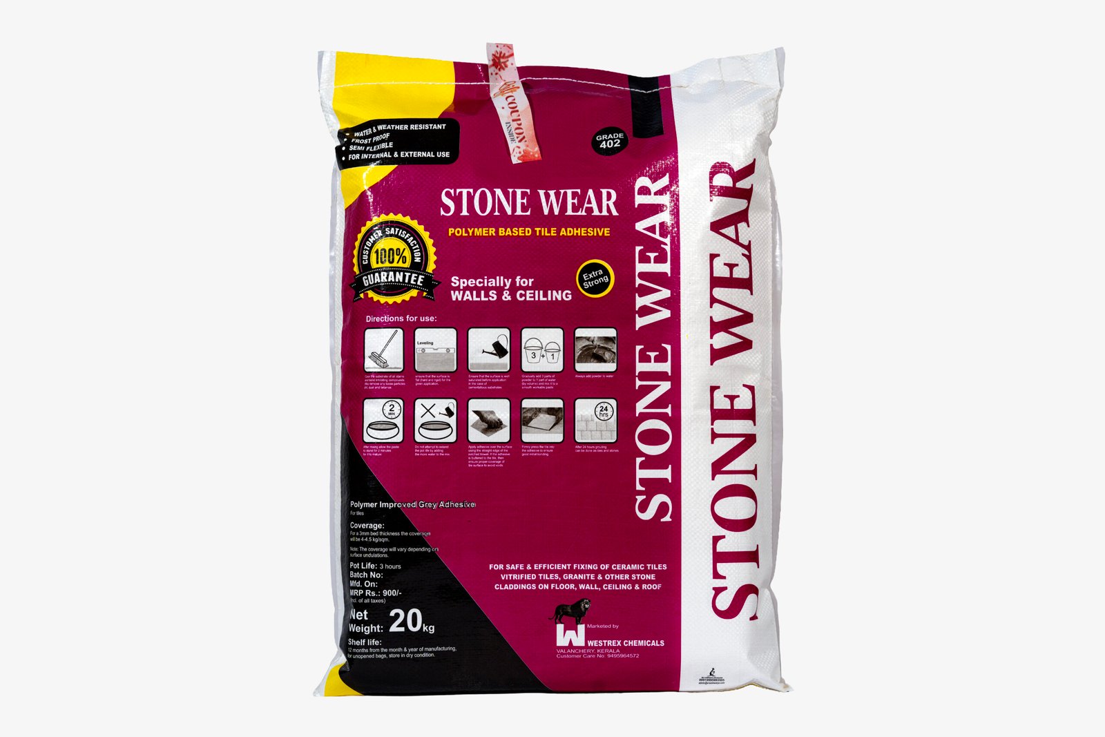 Westrex Stone Wear Polymer Based Tile Adhesive (Grade 402)